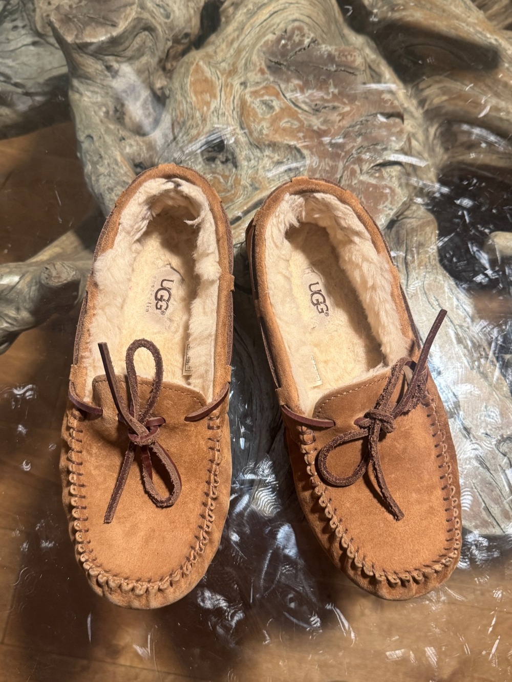Ugg Dakota Moccasin Chestnut Suede Slippers